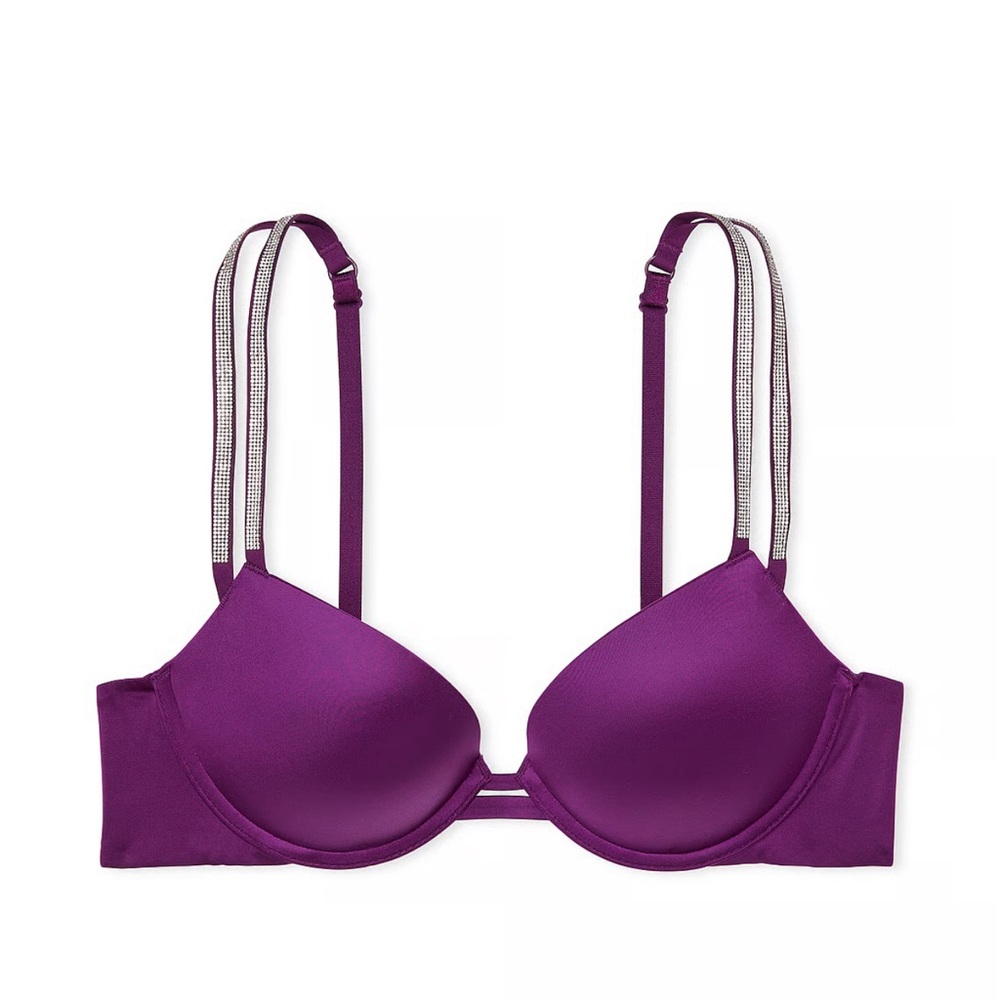 Victoria's Secret Purple Double Shine Strap Push-Up Bra